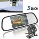 5 Display Car Backup Camera Mirror PAL / NTSC With 4 LED Reversing Camera