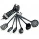 6pcs Nylon Kitchen Tools Set for Salad Spoon Production and Green Kitchen Table Tools