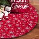 32 Inches Small Christmas Tree Skirt Double Layers Red and White Snow Carpet for