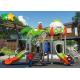 Entertaiment Park Outdoor Play Equipment Plastic Embankment Slide Small Combination Customized