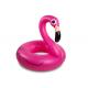 Pink PVC Inflatable Water Toys With Logo Printing , Flamingo Floating Island