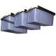 3-Set Ceiling Tote Slide Storage Bin Rack for 3 Bins Garage Overhead Storage System