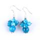 Gemstone Apatite Dainty Copper Silver Plating Natural Crystal Stone Dangle Short Flower Bead Earring