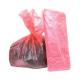 Red Disposable Plastic Water Soluble Bags For Hospital Laundry