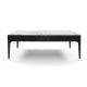Square Ash Wood Frame White Marble Top Center Modern Coffee Table with Drawer