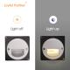 Aluminum Outdoor LED Step Light IP65 Round Cover Square Sleeve Wall Stairway