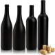 Capacity 750ml Custom Empty Matte Coated Black Wine Bottle for Various Sizes of Wine