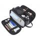 Black Colors Pu Leather Toiletry Wash Bag Waterproof Travel Mesh Bags