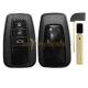 Smart Key Shell Replapcement Remote Key Case 3 Buttons for Toyota Prius With Emergency Key