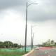 Q345 Galvanised Street Light Pole 35m Height Highway Lighting Pole