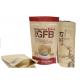 Brown Paper Sealable Food Bags ISO 9001 Certification With Zipper On Top
