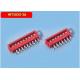 WT1033-2A IC Socket Connector Red Single Row Idc Connector Wire End Long Foot