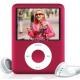 1GB 7GB Red  OLED Screen MP3 player with Refined exterior design TF Card , FM stereo radio