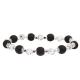 Flower Shape Space Beads Bracelets Customized With Shine Silver Ball