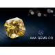 Synthetic Round Yellow Colored Moissanite Fancy Cutting Shape
