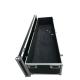 Large Aluminum Flight Case Black Instrument Carry Case With Six Wheels For Equipment