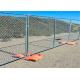 Portable 5.5mm Temporary Chain Link Fence Hot Dipped Galvanized