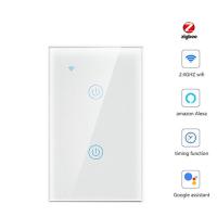 600w Zigbee Wall Switch Smart Life Glass Panel Light On Off