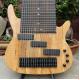 Custom 17 Strings Neck Through Body Electric Bass Guitar with Rosewood Fingerboard Fretless Inlay