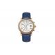 White Dial Ladies Leather Strap Watches , Stainless Steel Crown Ladies Dress Watch