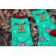 Microfiber lovely cartoon christmas deer patterned design cozy cotton OEM dress socks