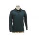 Button Down Long Sleeve Mens Polo T Shirts Stand Up Polo Collar T Shirt