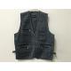 Mens classic vest，mens waist coat, vest in 100% polyester washed fabric, washed blue colour, S-3XL