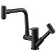 Contemporary Style Pull Out Kitchen Faucet with Hand Sprayer in Black Stainless Steel