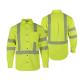 Long Sleeve Reflective Safety Shirts Safety Yellow Shirts With Reflective Stripes