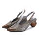 S485 New Pointed Toe Fashion All-Match Lady High Heels Ethnic Style Retro Handmade Increased Women'S Shoes Factory Proce