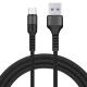 OEM 9 Volt  5 A Nylon Braided Usb C Cable , Nylon Data Cable For Android