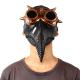 Black Unique Horror Face Shield , Birdman Head Mask Steampunk With Goggles