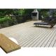 Waterproof Solid Composite Wood Decking With No Plastic Feel