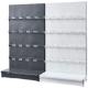 Eupo Style Display Gondola Supermarket Shelf High Quality Fashion Black Metallic Duty Steel Store Rack