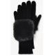 Top Faux Fur Knitted Gloves With Fingers 4 Cashmere 20 Lambswool 20 Cotton 33 Viscose 23 Nylon Material