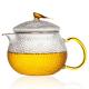 High Temperature Resistant Borosilicate Glass Teapot , Glass Filter Flower Teapot Set