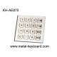 Ruggedized 16 Keys Stainless Steel Keypad Numeric with Top panel mounting