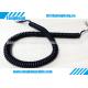 Glossy Black PUR Jacket Customized Retractable Spring Cable High Resilience Force