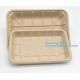 Biodegradable & Compostable 8 inchSquare sugarcane trays,sugarcane pulp compostable serving tray,lunch tray bagasse suga