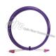 OM4 Duplex Optical Fiber Patch Cord Violet White Color 850nm LSZH