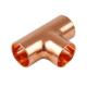 Smooth Surface Copper Nickel Equal Tee With Brass Coating