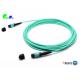 OM3 12F MPO Trunk Cable Senko MPO female to MPO female 50 / 125um 3.0mm 5m LSZH Aque Low Insertion Loss