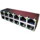 DA4T103G3 Stacked RJ45 10/100/1000 Base-T 2x6 Integrated Magnetics Connector
