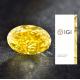 Oval Cut HPHT Synthetic Yellow Diamonds Fancy Vivid 1.6ct To 2.0ct