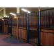 V Front Movable Horse Stalls , Horse Stall Front Kits With Full Grill Swing Door