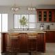 Brown Melamine Modular Kitchen Cabinets Ready Made Cupboards Sets