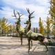 CE Certified Outdoor Bronze Sculpture Bronze Elk Statue Life Size Decorative