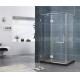 180 Degree Stainless Hinge Shower Enclosures  Rectangle With Support Bar 8 MM Tempered Glass