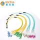 Single Mode 8 12 24 Core OM3 Fiber Optic MPO Cable at for MPO MTP Fiber Optic Bridge with 10G Ethernet Distance 300m at 850nm