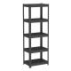 5-Shelf Black Steel Organizer Metal Storage Shelves For Home